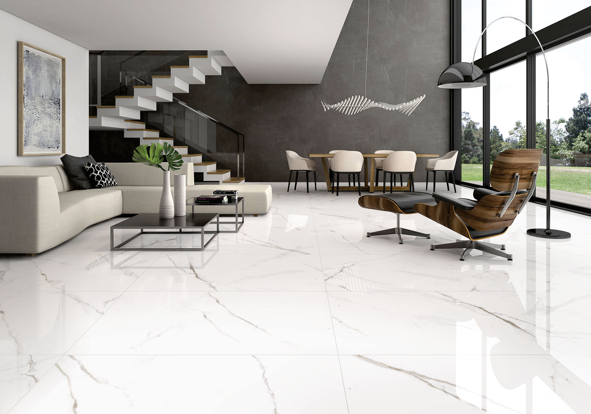 white-origami-lighting-marble-kitchen